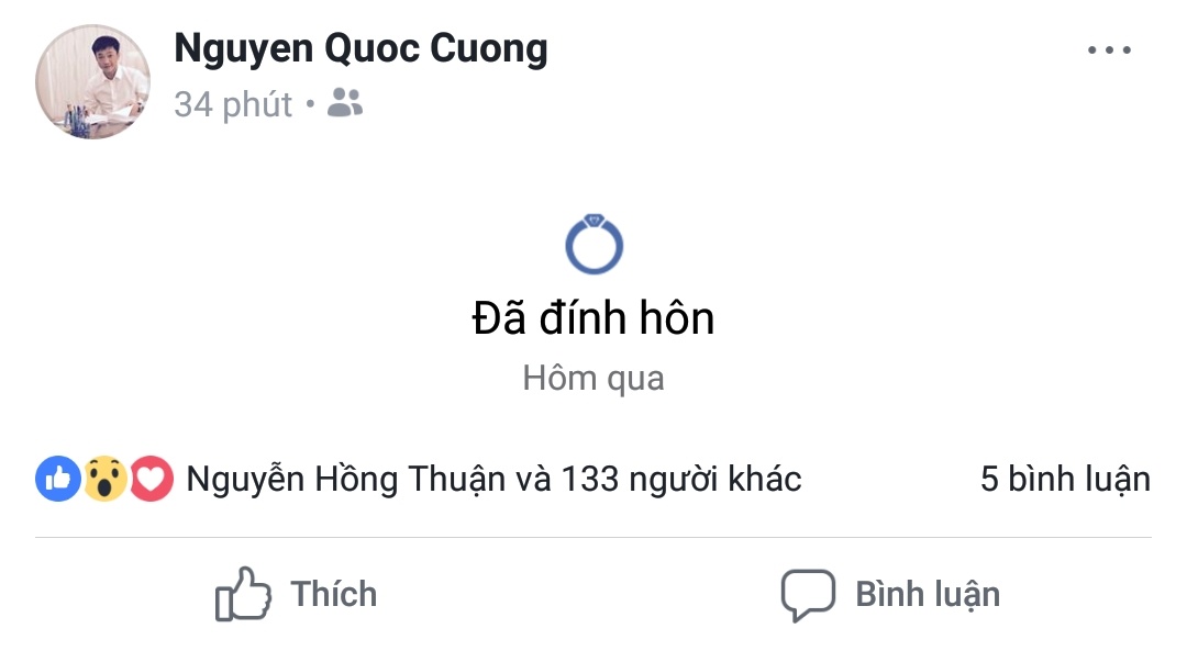 Cuong Do La dinh hon Dam Thu Trang anh 1
