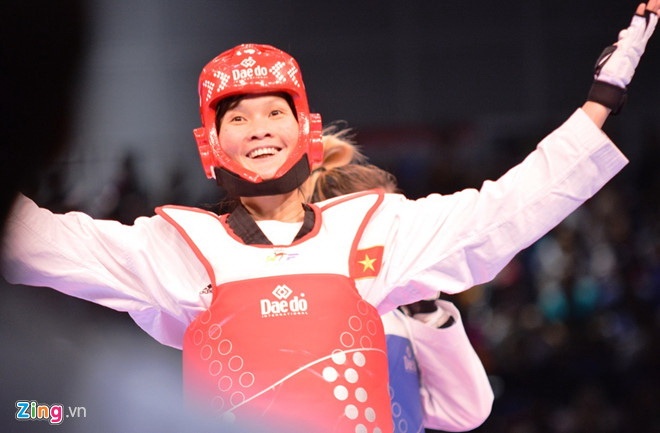 Ha Thi Nguyen 3 lan gianh HCV cho Taekwondo tai SE anh 1