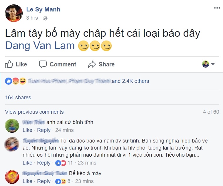 Tro ly Le Sy Manh hanh hung Dang Van Lam bang dao? anh 2