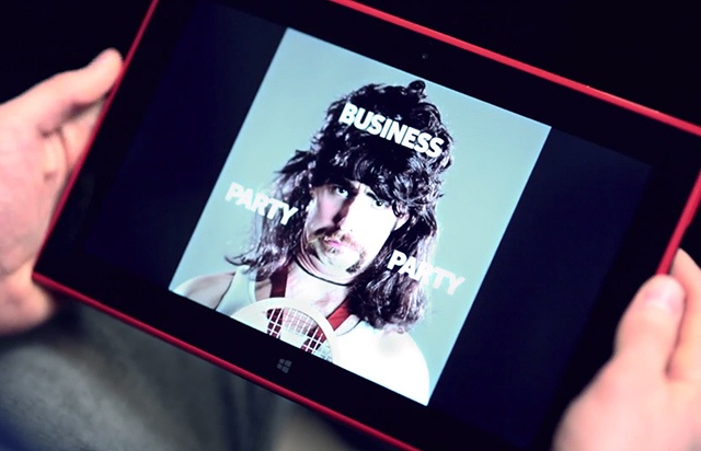 Nokia quang cao Lumia 2520 bang... toc hinh anh