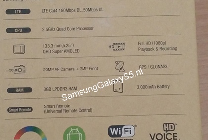 Lo vo hop Galaxy S5: man hinh QuadHD 5,2 inch, camera 20MP hinh anh