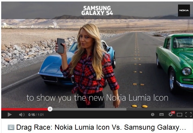 Nokia tung quang cao Lumia Icon dim hang Galaxy S4 hinh anh