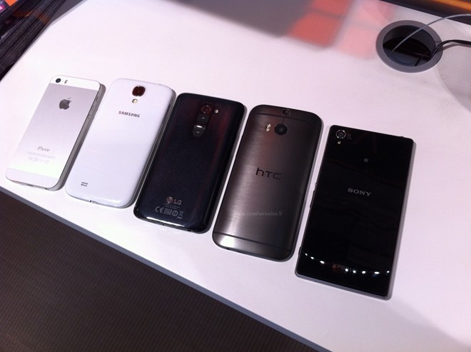 HTC One 2 do dang cung iPhone 5S, Galaxy S4 va LG G2 hinh anh