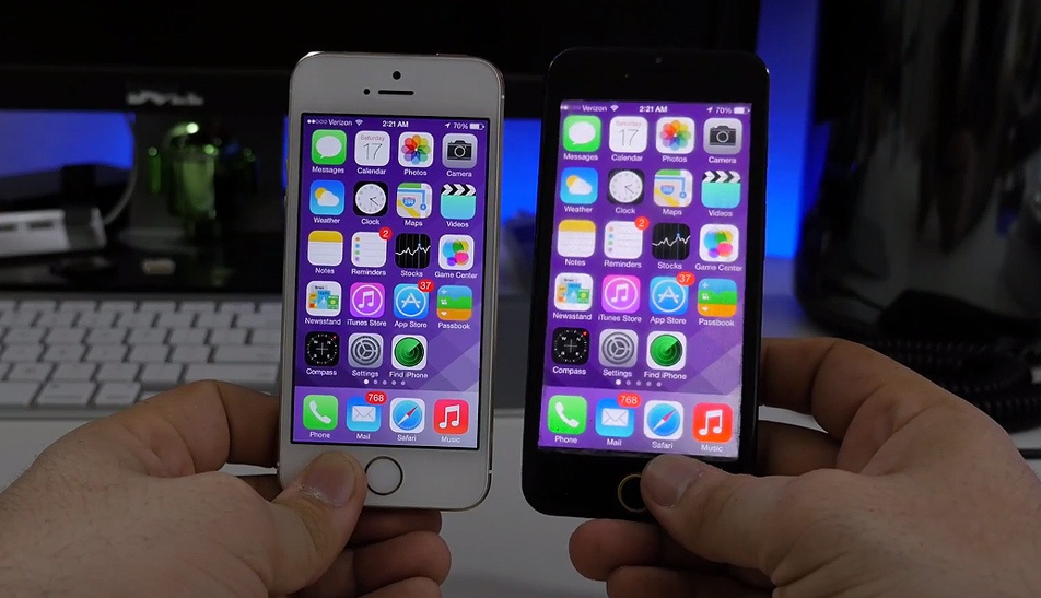 Xuat hien video mo phong iOS 7.1 chay tren iPhone 6 4,7 inch hinh anh