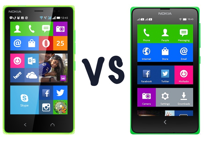 Nokia X2 so gang voi phien ban dau hinh anh