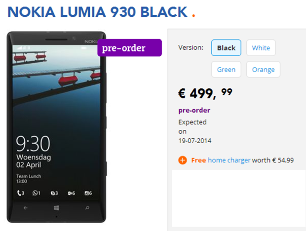Gia Nokia Lumia 930 o chau Au cao hon Viet Nam hinh anh