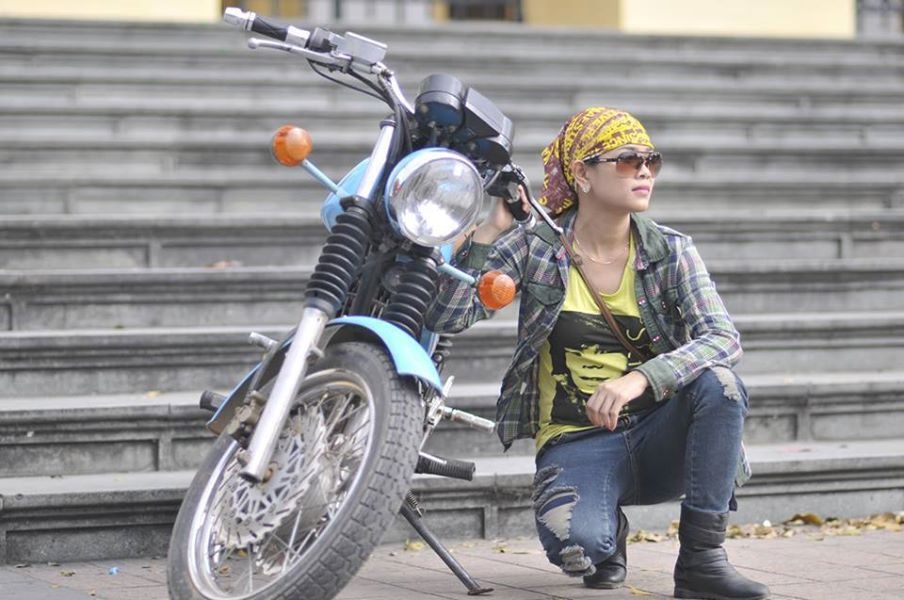 Co gai Ha Noi me xe 'Min kho' hinh anh