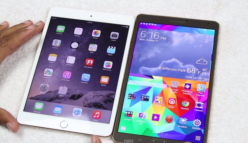 Chon iPad mini 3 hay Samsung Galaxy Tab S 8.4 hinh anh