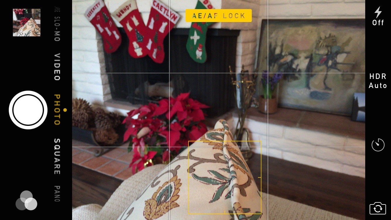 8. Khoá nét bằng đầu ngón tay Camera trên iPhone có khả năng lấy nét tự động rất tốt. Tuy nhiên, trong trường hợp muốn chụp macro hoặc lấy nét vào một chủ thể theo ý mình, rất đơn giản, bạn chỉ cần nhấn và giữ đầu ngón tay trên chủ thể đó.