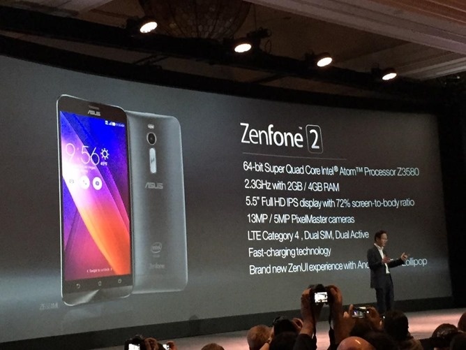 Màn giới thiệu Zenfone 2 tại CES 2015.