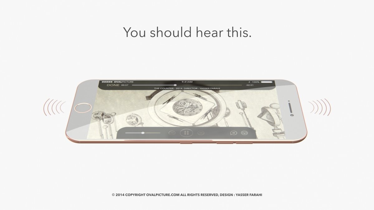 Âm thanh stereo trên iPhone 7 sẽ giúp người dùng xem phim và nghe nhac thú vị hơn, kèm theo loa từ hai phía.