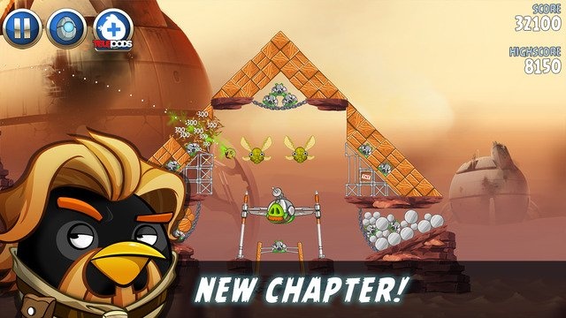 12.	Angry Birds Star Wars II Những chú chim điên dường như chưa bao giờ hết hot, khi các tựa game của Rovio Entertainment vẫn luôn giữ vị trí cao ở bảng xếp hạng miễn phí cũng như mua vật phẩm trong game. Angry Birds Star Wars II thêm nhiều cấp độ mới và hệ thống được bổ sung hơn 50 nhân vật.