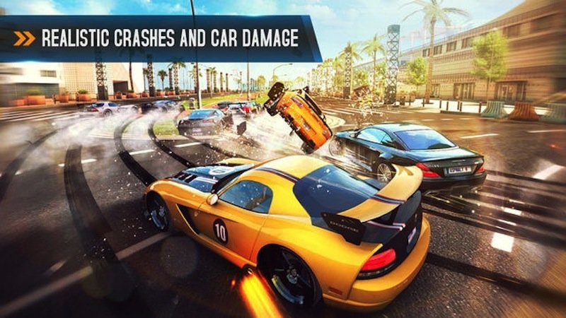 13.	Asphalt 8 Nếu bạn là người đam mê các tựa game đua xe thì Asphalt 8 là một lựa chọn không tồi. Game có đồ họa đẹp, âm thanh sống động cùng những vật phẩm hỗ trợ. Tuy nhiên điểm trừ của Asphalt 8 đó là tựa game quá nặng cũng như cần bộ nhớ trống lớn.