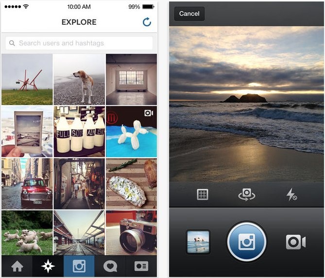 4.	Instagram  Instagram là một mạng xã hội chia sẻ ảnh lớn nhất thế giới với trên 300 triệu người sử dụng. Được thiết kế khá đơn giản và không có nhiều các bộ lọc màu nhưng nhờ số lượng người sử dụng đông đảo đã giúp Instagram giữ vị trí số một về chia sẻ ảnh trên smartphone.
