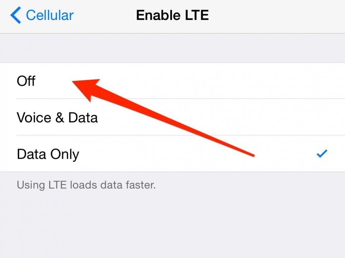 Tắt 3G/ 4G LTE: 3G/ 4G có thể tăng tốc độ tải dữ liệu nhưng nó cũng làm giảm tuổi thọ pin. Nếu không sử dụng đến 3G hay 4G hãy vào Cài đặt > Di Động > Thoại & Dữ liệu > Chuyển sang chế độ 2G.