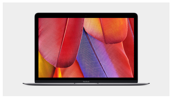 Màn hình Retina được trang bị công nghệ hoàn toàn mới, giúp Macbook 12 inch sử dụng ít điện năng hơn các sản phẩm trước đó.