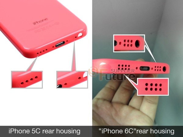 Loa ngoài và mic của iPhone 6C được thiết kế thẩm mỹ hơn so với 5C trước đó.