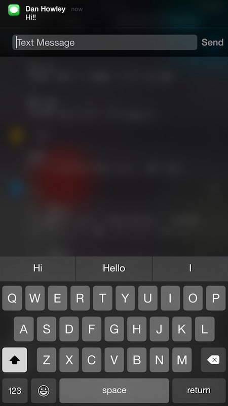 Người dùng có thể trả lời tin nhắn trực tiếp từ màn hình khóa bằng cách kéo thông báo xuống khi tin nhắn đến để xem nội dung vàtrả lời, hoặc trượt lên để ẩn thông báo.