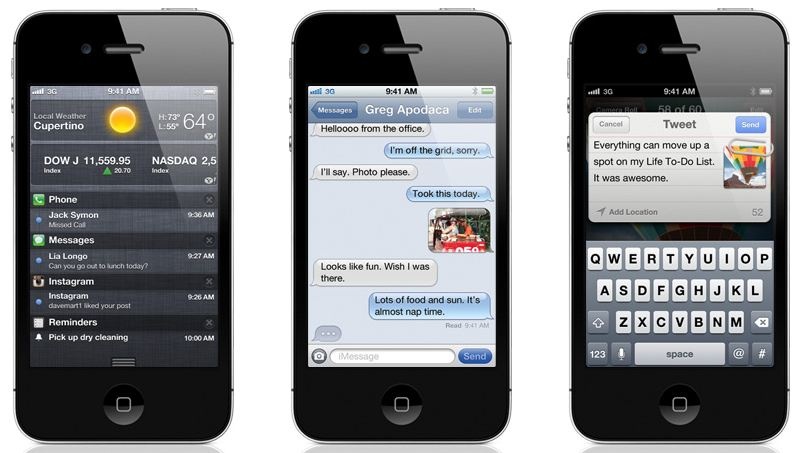 iOS 5: Trở thành phiên bản có nhiều cải tiến nhất với trên 200 tính năng mới như: Trung tâm Thông báo, iMessage, Siri, iCloud, tích hợp sâu Twitter, hỗ trợ Game Center,… Trình duyệt mặc định Safari cũng được làm mới giúp người dùng có trải nghiệm tốt hơn khi duyệt web trên di động. iOS 5 cũng là phiên bản đầu tiên cho phép người dùng cập nhật phiên bản mới bằng Over the Air. Nhìn chung iOS 5 là bản cập nhật có nhiều thay đổi nhất trong lịch sử iOS.