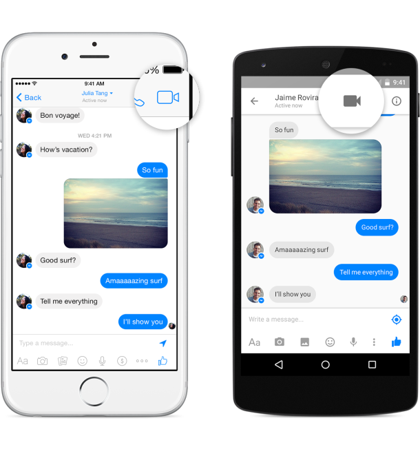 Facebook them nut goi video vao ung dung Messenger hinh anh