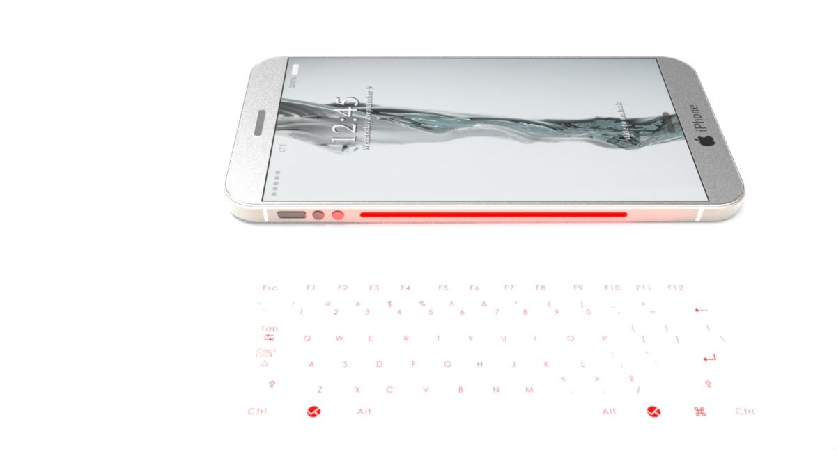 Bàn phím ảo bằng tia laser. Ảnh: Jermaine Smit.