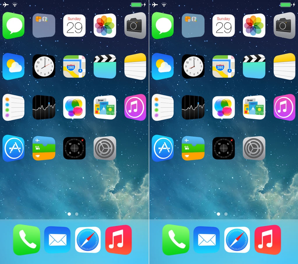 Springtomize là một tiện ích toàn diện cho iPhone bao gồm các hiệu ứng chuyển động, Control Center, Dock, Thư mực, tạo hiệu ứng cho khóa màn hình, Notification Center, tùy chọn hiển thị thông tin trên Status Bar. Springtomize3 hỗ trợ iOS 7 và iOS8. Ảnh: weblogit.net.