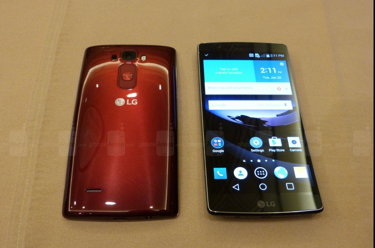 Ảnh thiết kế mặt trước và sau của LG Flex