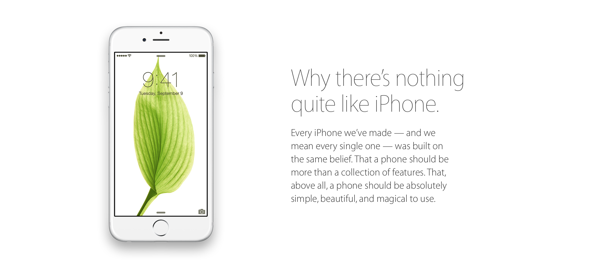 Khẩu hiệu của chiến dịch quảng cáo iPhone lần này của Apple. Ảnh: Hoàng Phong.