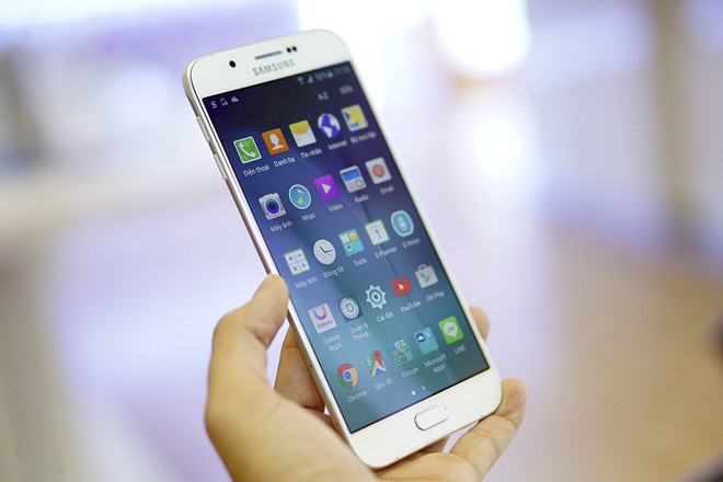 Danh gia nhanh Samsung Galaxy A8, thiet ke sieu mong hinh anh