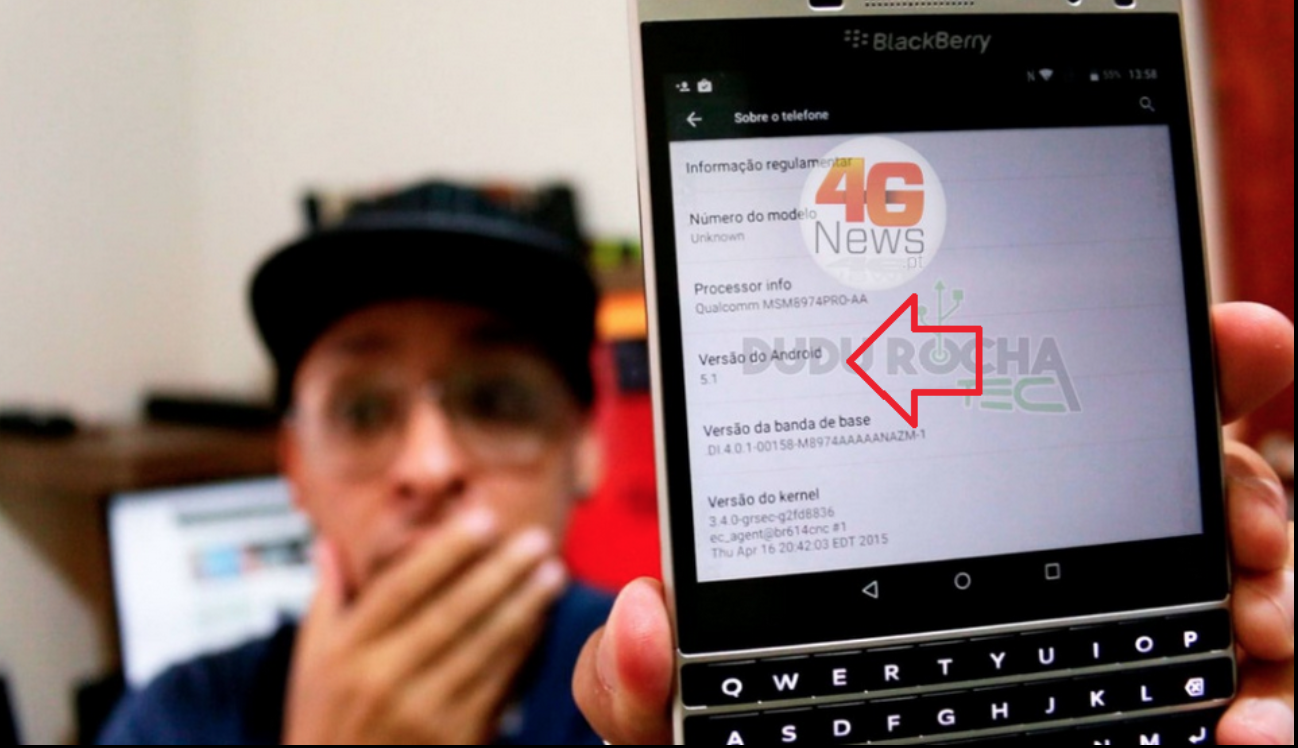 Ảnh cho thấy BlackBerry chạy hệ điều hành Android 5.1. Ảnh: Phonearena.