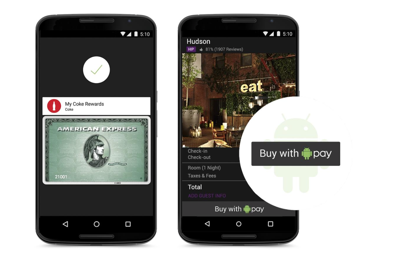 Android Pay trên hệ điều hành mới.