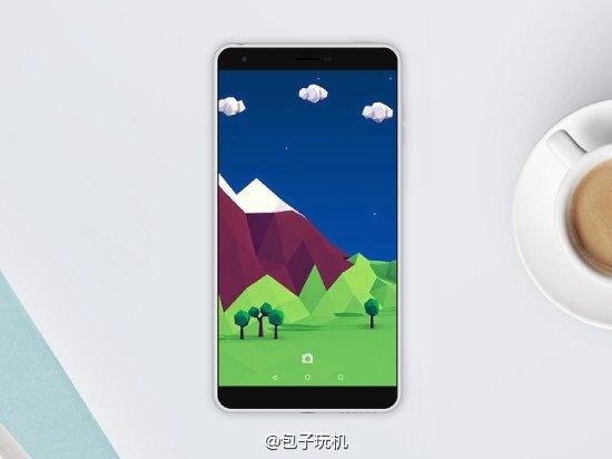 Nokia C1 có tỷ lệ màn hình so với mặt trước lớn. Ảnh: Weibo.