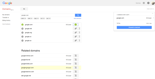Ảnh chụp từ tài khoản LinkedIn của Ved cho thấy anh mua lại thành công tên miền Google.com