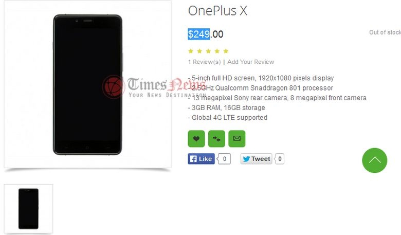 Giá bán và các thông số kỹ thuật cơ bản của OnePlus Mini được tiết lộ trên OppoMart.