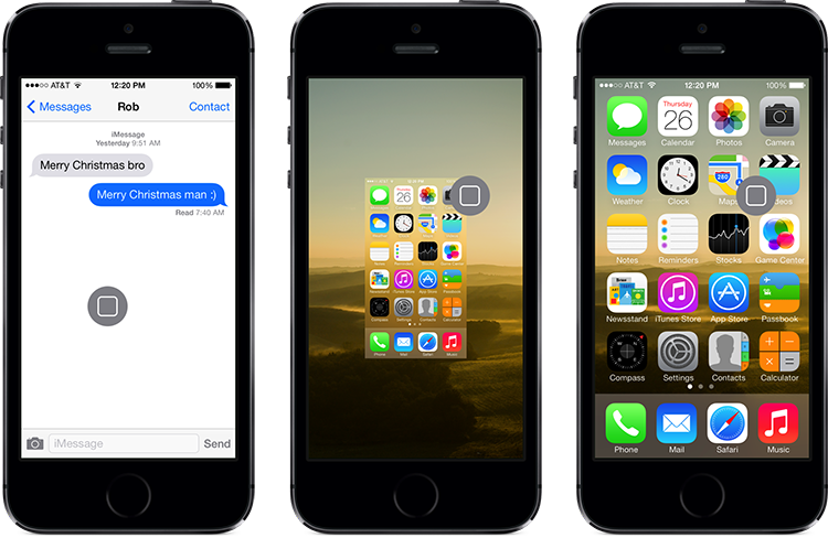 VirtualHome là tweak dùng cảm biến Touch ID thay thế nút Home với các thao tác hỗ trợ: Chạm, Chạm hai lần, Chạm giữ ngắn, Chạm đơn và giữ.