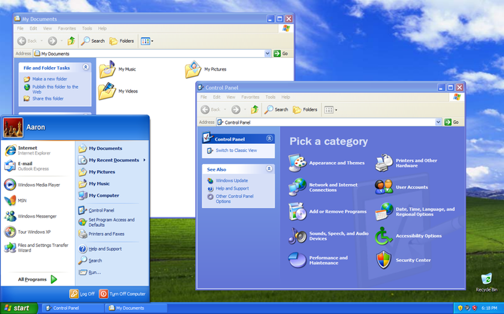 Windows XP là kết quả kết hợp nỗ lực của Microsot từ sự nỗ lực kết hợp người dùng cá nhân và đối tượng doanh nghiệp. Windows XP cũng được thiết kế cho hệ thống máy tính dùng cho khách và máy chủ trong các doanh nghiệp. Dựa trên Windows NT, nó được thiết kế để được an toàn với bảo vệ tập tin mới, một bộ nhớ cache DLL, và phần cứng plug and play.