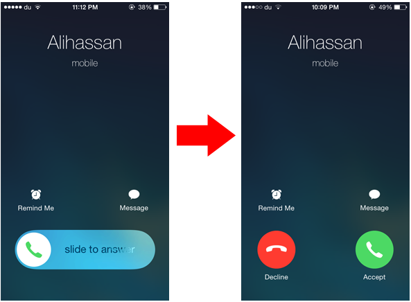 Vi sao iPhone co hai trang thai nhan cuoc goi khac nhau? hinh anh