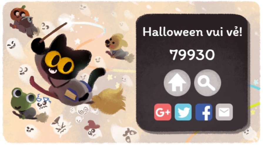 Google ra mat tro choi diet ma dip Halloween hinh anh