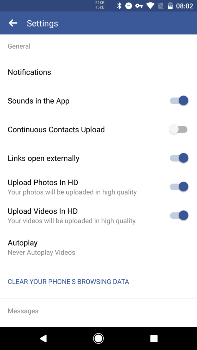 Facebook them nang upload video HD cho Android. anh 1