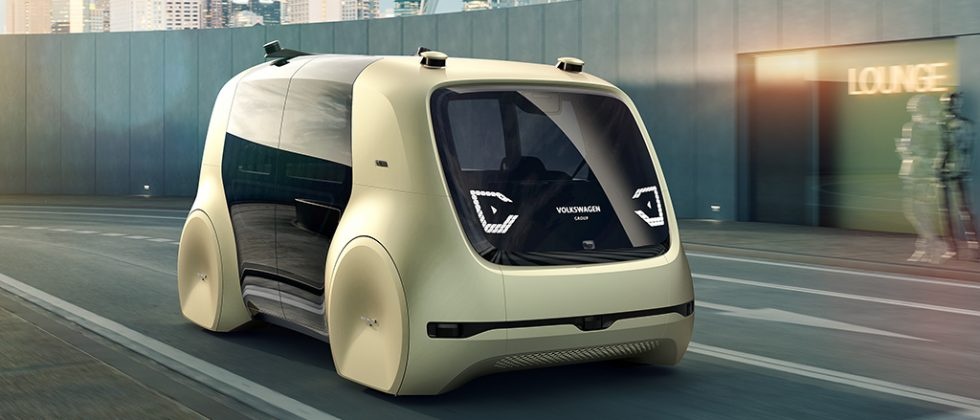 Volkswagen gioi thieu y tuong xe khong vo lang hinh anh