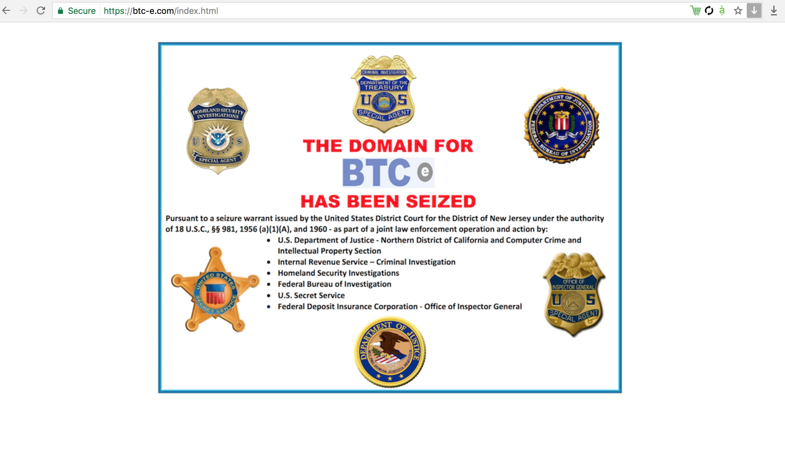 Trang web cua san Bitcoin BTC-E bi thu hoi hinh anh