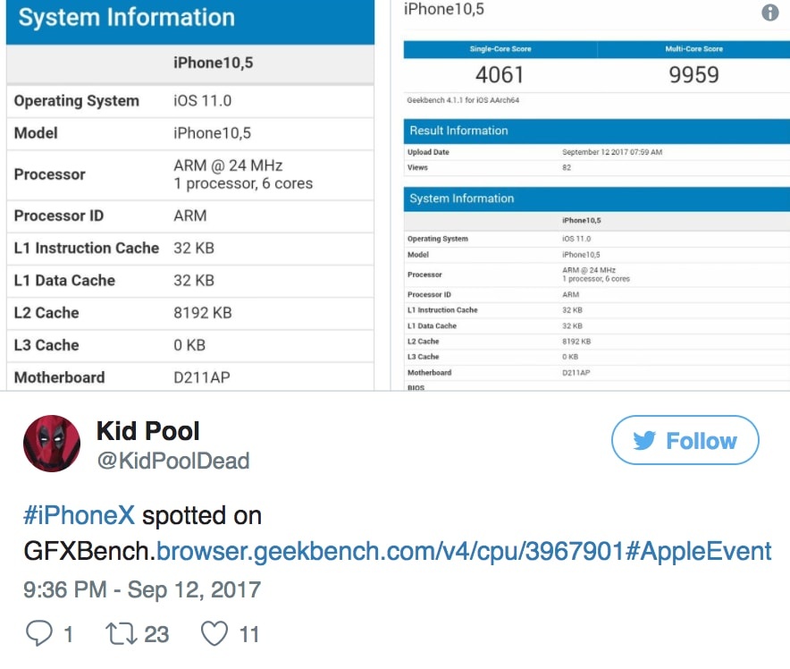 Lộ hiệu năng iPhone X ảnh 1 Lo hieu nang iPhone X anh 1