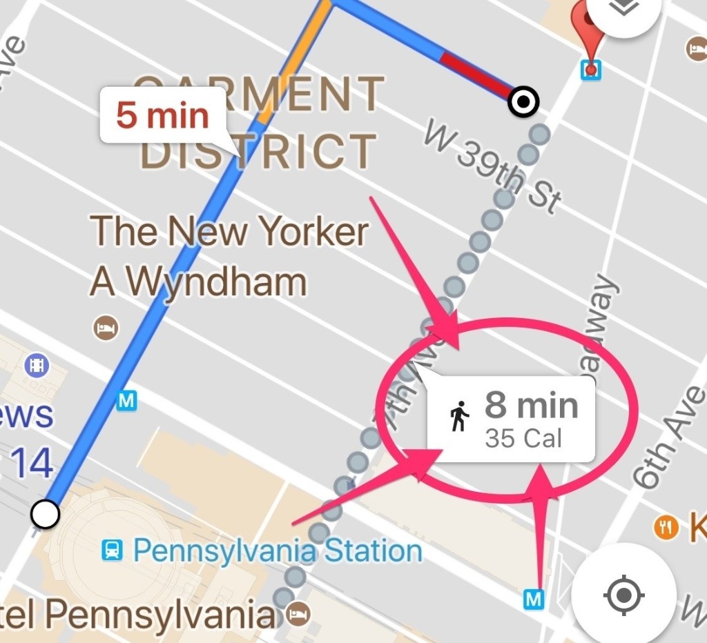 Google Maps thu nghiem dem luong calorie khi di bo hinh anh