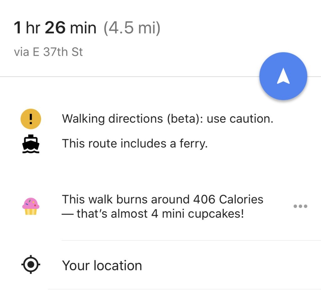 Tính năng đếm calorie của Google Maps ảnh 2 Tinh nang dem calorie cua Google Maps anh 2