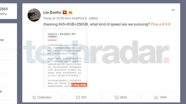 Cau hinh dien thoai OnePlus 6 anh 1