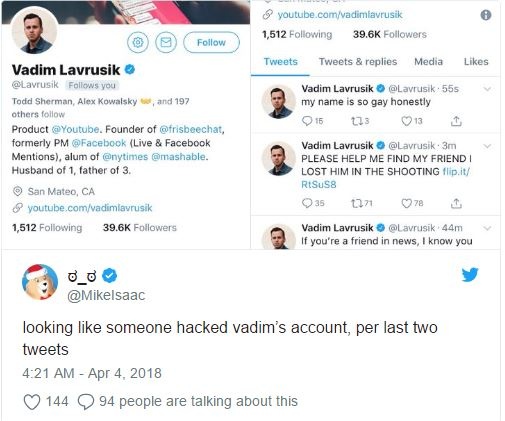 no sung van phong Youtube,  twitter bi hack anh 1