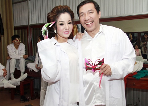  Quang Thắng và Thúy Nga trong 1 dịp diễn chung.