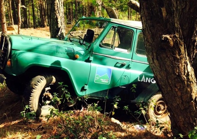 Xe cho khach du lich chet may khi len dinh Langbian hinh anh