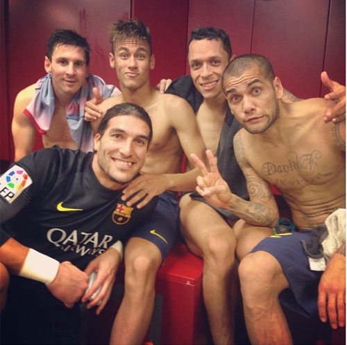 Dan sao Barca coi tran an mung tran thang Real hinh anh