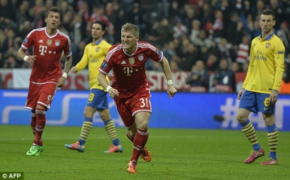 Bayern 1-1 Arsenal (luot ve vong 1/8 Champions League) hinh anh
